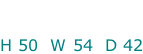 H 50  W 54  D 42
