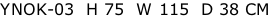 YNOK-03  H 75  W 115  D 38 CM