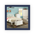 Shaker oak Painted bedroom